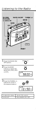 Предварительный просмотр 7 страницы Sony WALKMAN WM-FX221 User Manual