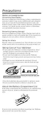 Предварительный просмотр 11 страницы Sony WALKMAN WM-FX221 User Manual