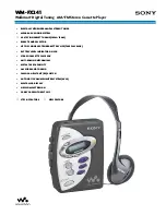 Sony Walkman WM-FX241 Specifications preview