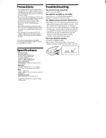 Preview for 5 page of Sony Walkman WM-FX251 Operating Instructions Manual