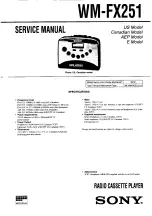 Sony Walkman WM-FX251 Service Manual preview