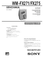 Preview for 1 page of Sony Walkman WM-FX271 Service Manual