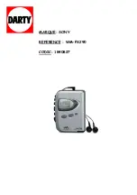 Sony Walkman WM-FX290 Operating Instructions предпросмотр