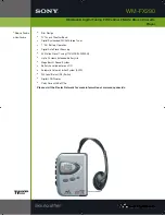 Sony Walkman WM-FX290 Specifications предпросмотр