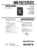 Sony Walkman WM-FX373 Service Manual preview