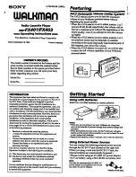 Sony Walkman WM-FX401 Operating Instructions Manual preview