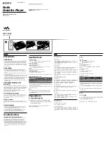 Preview for 1 page of Sony Walkman WM-FX481 Operating Instructions