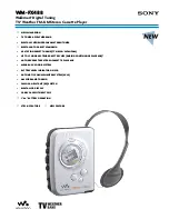 Sony Walkman WM-FX488 Specifications preview