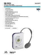 Preview for 1 page of Sony Walkman WM-FX495 Specifications