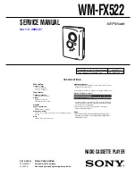 Sony Walkman WM-FX522 Service Manual предпросмотр