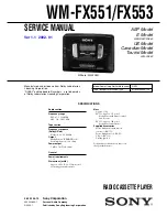 Sony Walkman WM-FX551 Service Manual preview