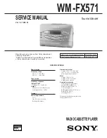 Preview for 1 page of Sony Walkman WM-FX571 Service Manual