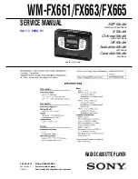 Sony Walkman WM-FX661 Service Manual preview