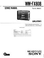 Sony WALKMAN WM-FX808 Service Manual preview