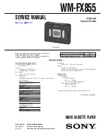 Sony Walkman WM-FX855 Service Manual preview