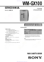 Sony Walkman WM-GX100 Service Manual preview