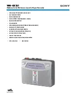 Preview for 1 page of Sony Walkman WM-GX221 Specifications