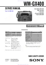 Preview for 1 page of Sony Walkman WM-GX400 Service Manual