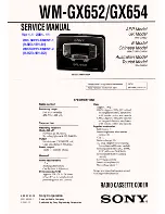 Sony Walkman WM-GX652 Service Manual preview