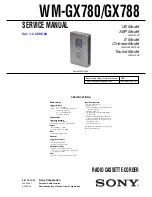 Preview for 1 page of Sony Walkman WM-GX788 Service Manual