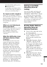 Preview for 53 page of Sony WALKMAN WM-GX822 Operating Instructions Manual