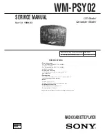 Preview for 1 page of Sony Walkman WM-PSY02 Service Manual