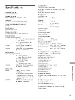 Preview for 79 page of Sony WEGA KE-42M1 Operating Instructions Manual