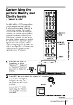 Предварительный просмотр 31 страницы Sony Wega KE-MR50 Operating Instructions Manual