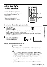 Предварительный просмотр 45 страницы Sony Wega KE-MR50 Operating Instructions Manual