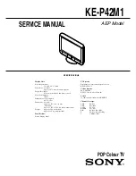 Preview for 1 page of Sony WEGA KE-P42M1 Service Manual