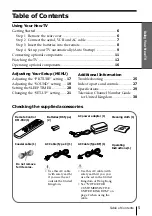 Предварительный просмотр 5 страницы Sony WEGA KLV 15SR1 Operating Instructions Manual