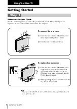 Предварительный просмотр 6 страницы Sony WEGA KLV 15SR1 Operating Instructions Manual