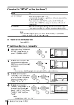 Предварительный просмотр 22 страницы Sony WEGA KLV 15SR1 Operating Instructions Manual