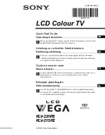 Preview for 1 page of Sony WEGA KLV 21SR2 Operating Instructions Manual