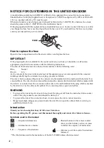 Preview for 4 page of Sony WEGA KLV 21SR2 Operating Instructions Manual