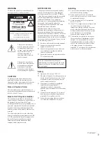 Preview for 3 page of Sony WEGA KLV 23M1 Operating Instructions Manual