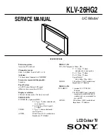 Предварительный просмотр 86 страницы Sony WEGA KLV 26HG2 Service Manual