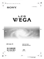 Preview for 1 page of Sony WEGA KLV-HG26M1 Quick Start Manual