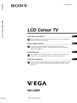 Предварительный просмотр 1 страницы Sony WEGA KLV-L23M1 Operating Instructions Manual