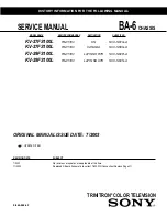 Preview for 1 page of Sony WEGA KV-27FS100L Service Manual