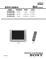 Preview for 2 page of Sony WEGA KV-27FS100L Service Manual