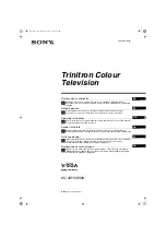 Предварительный просмотр 1 страницы Sony WEGA KV-32HQ150K Operating Instructions Manual