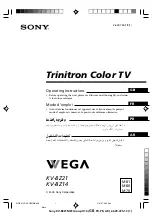 Sony Wega KV-BZ14 Operating Instructions Manual предпросмотр