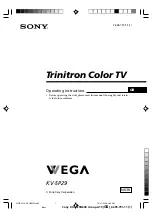 Sony WEGA KV-SP29 Operating Instructions Manual предпросмотр