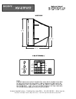 Sony Wega Trinitron KV-27FV17 Dimensions preview