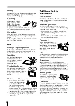 Preview for 4 page of Sony WEGAKE-MX37 Operating Instruction