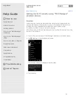 Preview for 122 page of Sony WG-C10 Series Help Manual