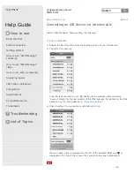 Preview for 126 page of Sony WG-C10 Series Help Manual