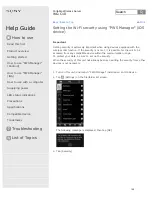 Preview for 128 page of Sony WG-C10 Series Help Manual