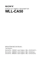 Sony WLL-CA50 Maintenance Manual preview